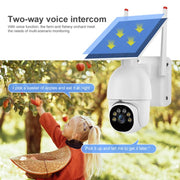 Telecamera di sorveglianza WiFi HD a pannello solare a bassa potenza per esterni 1080P, with Battery, without Battery