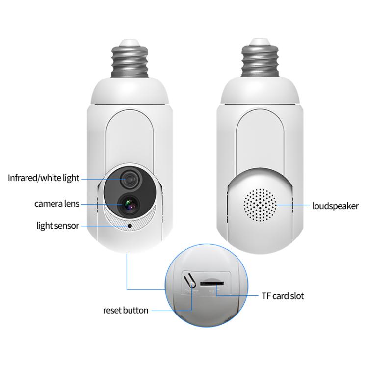 Telecamera di sorveglianza WiFi lampadina 1080P K8
