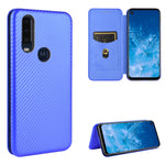 Struttura in fibra di carbonio Flip orizzontale magnetico TPU + PC + Custodia in pelle PU con corda e slot per schede, For Motorola Moto P40 Power / One Action, For Motorola Moto One Macro / G8 Play