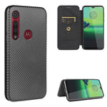 Struttura in fibra di carbonio Flip orizzontale magnetico TPU + PC + Custodia in pelle PU con corda e slot per schede, For Motorola Moto P40 Power / One Action, For Motorola Moto One Macro / G8 Play