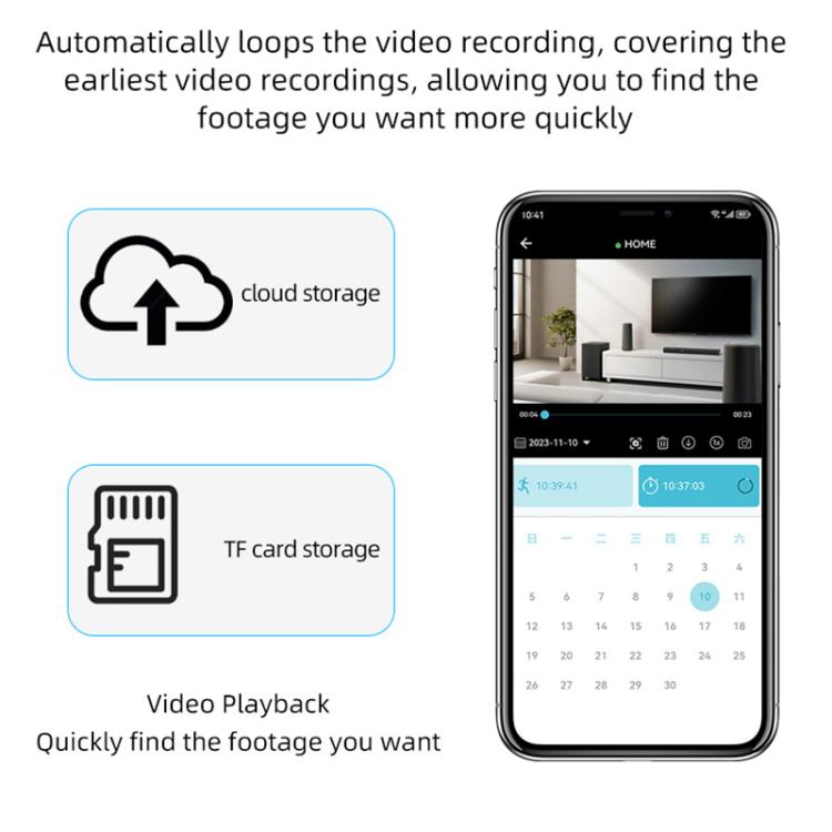 Telecamera WiFi 1080P HD doppia luce con visione notturna
