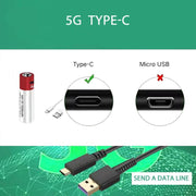 Batteria agli ioni di litio ricaricabile tramite USB AA da 5500 mAh e 1,5 V