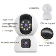 K12 1080P HD Doppia Lente Doppia Immagine Telecamera WiFi Wireless