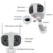 K13 1080P HD Binoculare Visione Notturna Grandangolare Telecamera