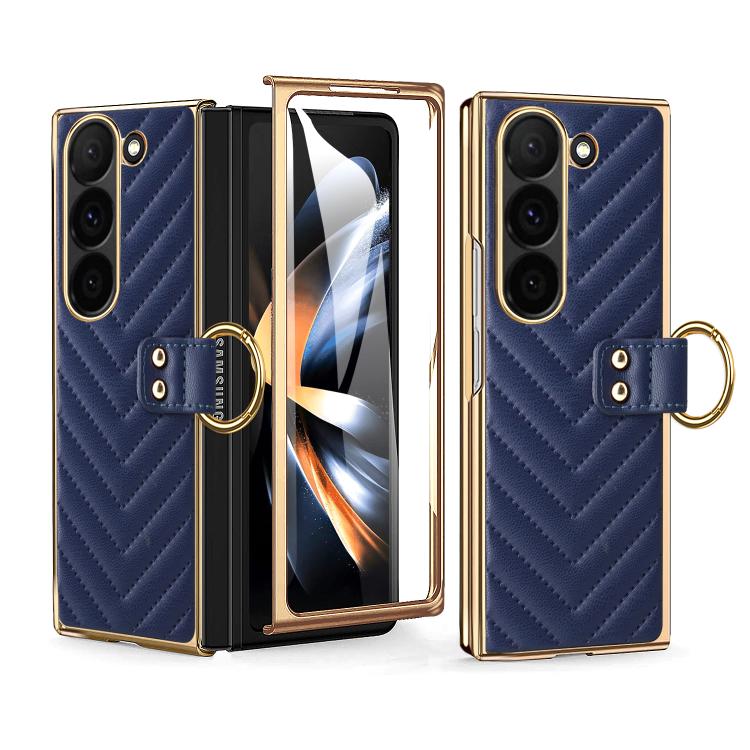 Custodia per telefono in pelle con anello in metallo della serie Dream VIETAO, For Galaxy Z Fold7 5G, For Samsung Galaxy Z Fold6, For Samsung Galaxy Z Fold5, For Samsung Galaxy Z Fold4