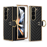 Custodia per telefono in pelle con anello in metallo della serie Dream VIETAO, For Galaxy Z Fold7 5G, For Samsung Galaxy Z Fold6, For Samsung Galaxy Z Fold5, For Samsung Galaxy Z Fold4