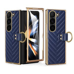 Custodia per telefono in pelle con anello in metallo della serie Dream VIETAO, For Galaxy Z Fold7 5G, For Samsung Galaxy Z Fold6, For Samsung Galaxy Z Fold5, For Samsung Galaxy Z Fold4