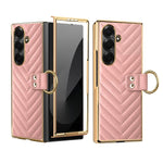 Custodia per telefono in pelle con anello in metallo della serie Dream VIETAO, For Galaxy Z Fold7 5G, For Samsung Galaxy Z Fold6, For Samsung Galaxy Z Fold5, For Samsung Galaxy Z Fold4