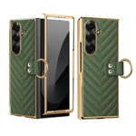 Custodia per telefono in pelle con anello in metallo della serie Dream VIETAO, For Galaxy Z Fold7 5G, For Samsung Galaxy Z Fold6, For Samsung Galaxy Z Fold5, For Samsung Galaxy Z Fold4