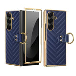 Custodia per telefono in pelle con anello in metallo della serie Dream VIETAO, For Galaxy Z Fold7 5G, For Samsung Galaxy Z Fold6, For Samsung Galaxy Z Fold5, For Samsung Galaxy Z Fold4