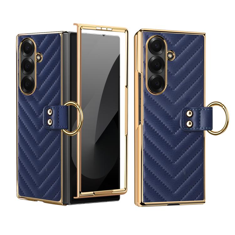 Custodia per telefono in pelle con anello in metallo della serie Dream VIETAO, For Galaxy Z Fold7 5G, For Samsung Galaxy Z Fold6, For Samsung Galaxy Z Fold5, For Samsung Galaxy Z Fold4