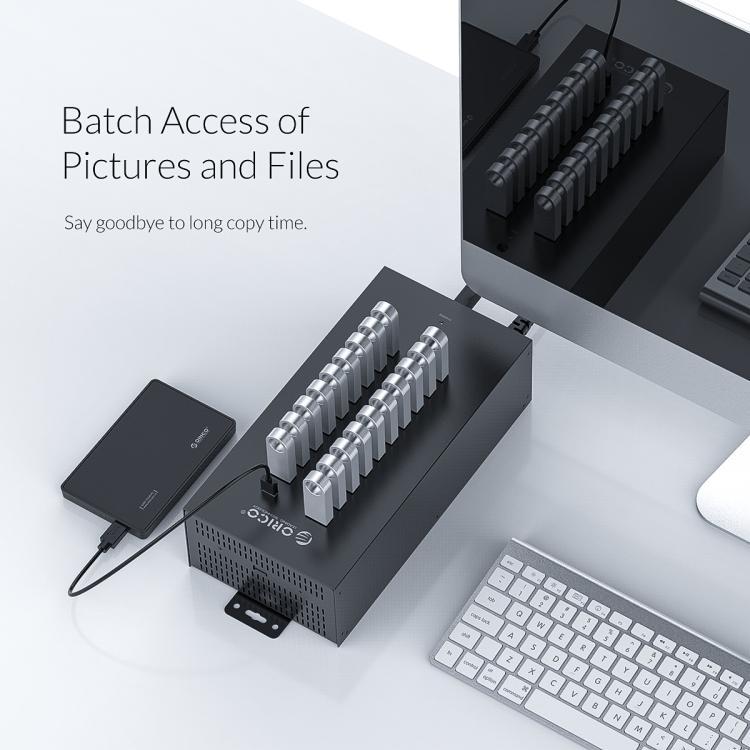 Hub USB 2.0 ORICO IH20P di livello industriale a 20 porte, AU Plug, EU Plug, UK Plug, US Plug