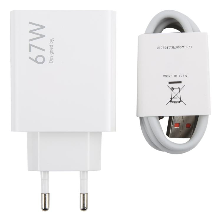 Caricabatterie rapido USB 67W con cavo Type-C 1m