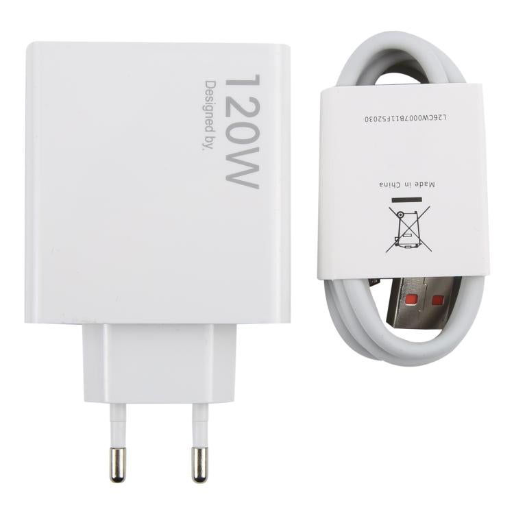 Caricabatterie rapido USB 120W con cavo Type-C 1 metro
