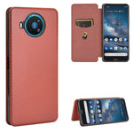 Struttura in fibra di carbonio Flip orizzontale magnetico Custodia in pelle TPU + PC + PU con slot per schede, For Google Pixel 4A 5G, For Sony Xperia 5 ll, For Nokia 8.3 5G, For Nokia C3