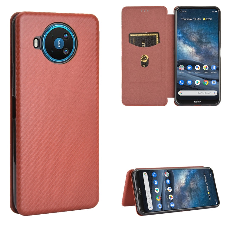 Struttura in fibra di carbonio Flip orizzontale magnetico Custodia in pelle TPU + PC + PU con slot per schede, For Google Pixel 4A 5G, For Sony Xperia 5 ll, For Nokia 8.3 5G, For Nokia C3