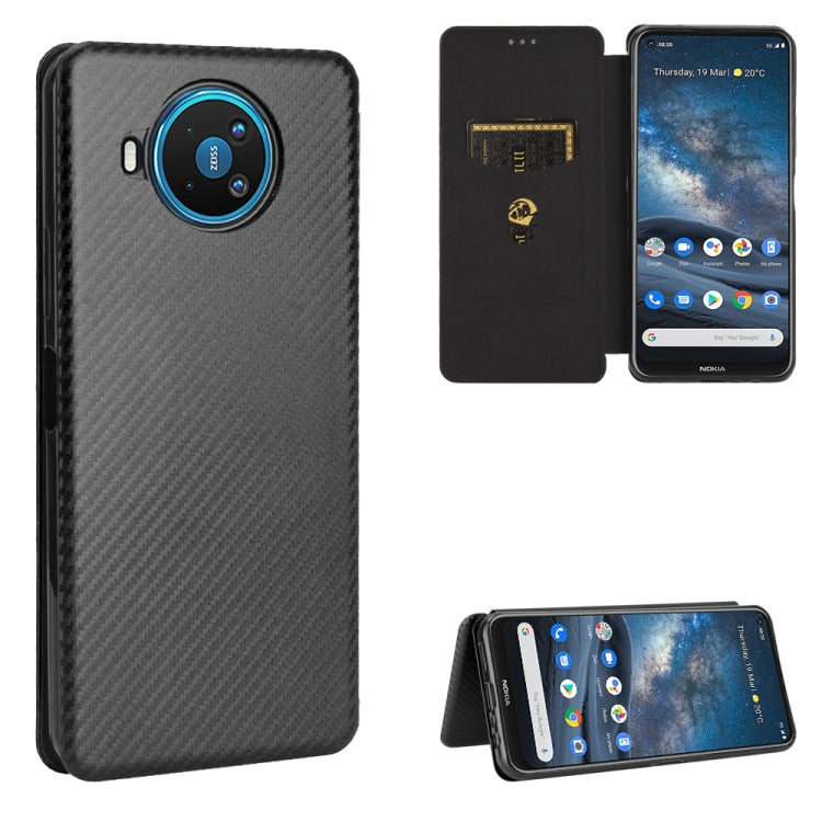 Struttura in fibra di carbonio Flip orizzontale magnetico Custodia in pelle TPU + PC + PU con slot per schede, For Google Pixel 4A 5G, For Sony Xperia 5 ll, For Nokia 8.3 5G, For Nokia C3