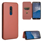 Struttura in fibra di carbonio Flip orizzontale magnetico Custodia in pelle TPU + PC + PU con slot per schede, For Google Pixel 4A 5G, For Sony Xperia 5 ll, For Nokia 8.3 5G, For Nokia C3