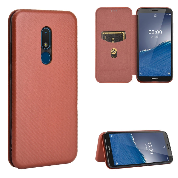 Struttura in fibra di carbonio Flip orizzontale magnetico Custodia in pelle TPU + PC + PU con slot per schede, For Google Pixel 4A 5G, For Sony Xperia 5 ll, For Nokia 8.3 5G, For Nokia C3