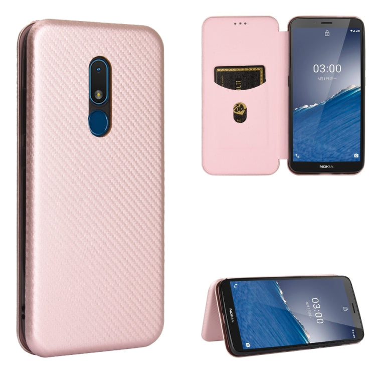 Struttura in fibra di carbonio Flip orizzontale magnetico Custodia in pelle TPU + PC + PU con slot per schede, For Google Pixel 4A 5G, For Sony Xperia 5 ll, For Nokia 8.3 5G, For Nokia C3