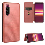 Struttura in fibra di carbonio Flip orizzontale magnetico Custodia in pelle TPU + PC + PU con slot per schede, For Google Pixel 4A 5G, For Sony Xperia 5 ll, For Nokia 8.3 5G, For Nokia C3