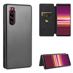 Struttura in fibra di carbonio Flip orizzontale magnetico Custodia in pelle TPU + PC + PU con slot per schede, For Google Pixel 4A 5G, For Sony Xperia 5 ll, For Nokia 8.3 5G, For Nokia C3