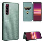 Struttura in fibra di carbonio Flip orizzontale magnetico Custodia in pelle TPU + PC + PU con slot per schede, For Google Pixel 4A 5G, For Sony Xperia 5 ll, For Nokia 8.3 5G, For Nokia C3