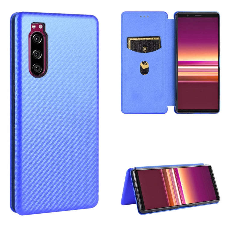 Struttura in fibra di carbonio Flip orizzontale magnetico Custodia in pelle TPU + PC + PU con slot per schede, For Google Pixel 4A 5G, For Sony Xperia 5 ll, For Nokia 8.3 5G, For Nokia C3