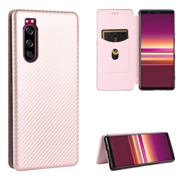 Struttura in fibra di carbonio Flip orizzontale magnetico Custodia in pelle TPU + PC + PU con slot per schede, For Google Pixel 4A 5G, For Sony Xperia 5 ll, For Nokia 8.3 5G, For Nokia C3