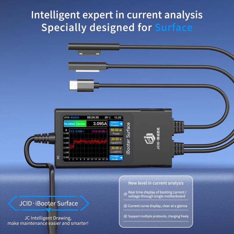 Analizzatore di corrente di superficie JCID iBooter per la serie Surface, iBooter Surface