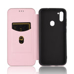Custodia portafoglio in TPU e pelle per Samsung Galaxy M11
