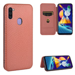 Custodia portafoglio in TPU e pelle per Samsung Galaxy M11