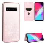 Custodia portafoglio magnetica TPU e pelle per Galaxy S10+