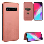 Custodia portafoglio magnetica TPU e pelle per Galaxy S10+