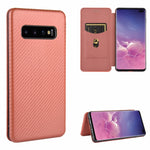 Custodia portafoglio magnetica TPU e pelle per Galaxy S10+