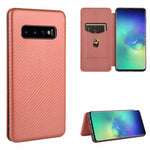 Custodia portafoglio magnetica TPU e pelle per Galaxy S10+