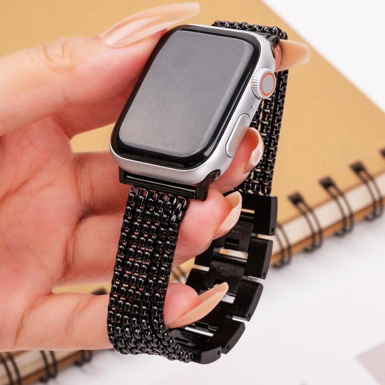 Cinturino per orologio in acciaio inossidabile a 6 catene, For Apple Watch 46mm / 49mm / 45mm / 44mm, For Apple Watch 42mm / 41mm / 40mm / 38mm