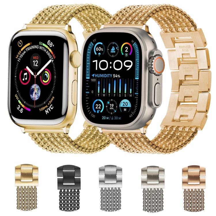 Cinturino per orologio in acciaio inossidabile a 6 catene, For Apple Watch 46mm / 49mm / 45mm / 44mm, For Apple Watch 42mm / 41mm / 40mm / 38mm