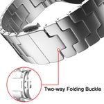Pulsante di sgancio rapido a forma di H cinturino in acciaio inossidabile, For Samsung Galaxy Watch  7 / 6 / 5 / 4
