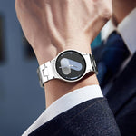 Pulsante di sgancio rapido a forma di H cinturino in acciaio inossidabile, For Samsung Galaxy Watch  7 / 6 / 5 / 4
