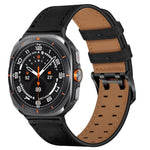 Cinturino per orologio in vera pelle con doppia fibbia, For Samsung Galaxy Watch Ultra / Ultra 2025, For Samsung Galaxy Watch8 / Watch8 Classic
