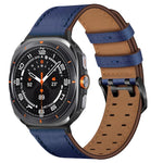 Cinturino per orologio in vera pelle con doppia fibbia, For Samsung Galaxy Watch Ultra / Ultra 2025, For Samsung Galaxy Watch8 / Watch8 Classic