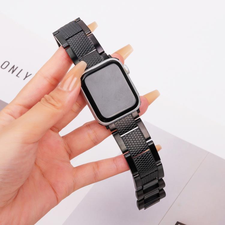 Cinturino per orologio in acciaio inossidabile Wave Thread a 3 perline, For Apple Watch 46mm / 49mm / 45mm / 44mm, For Apple Watch 42mm / 41mm / 40mm / 38mm