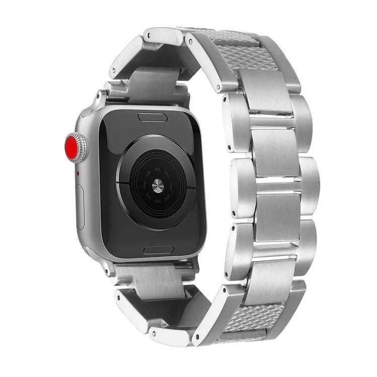 Cinturino per orologio in acciaio inossidabile Wave Thread a 3 perline, For Apple Watch 46mm / 49mm / 45mm / 44mm, For Apple Watch 42mm / 41mm / 40mm / 38mm