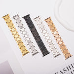 Cinturino per orologio in acciaio inossidabile Wave Thread a 3 perline, For Apple Watch 46mm / 49mm / 45mm / 44mm, For Apple Watch 42mm / 41mm / 40mm / 38mm