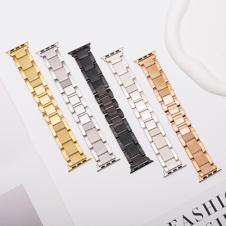 Cinturino per orologio in acciaio inossidabile Wave Thread a 3 perline, For Apple Watch 46mm / 49mm / 45mm / 44mm, For Apple Watch 42mm / 41mm / 40mm / 38mm
