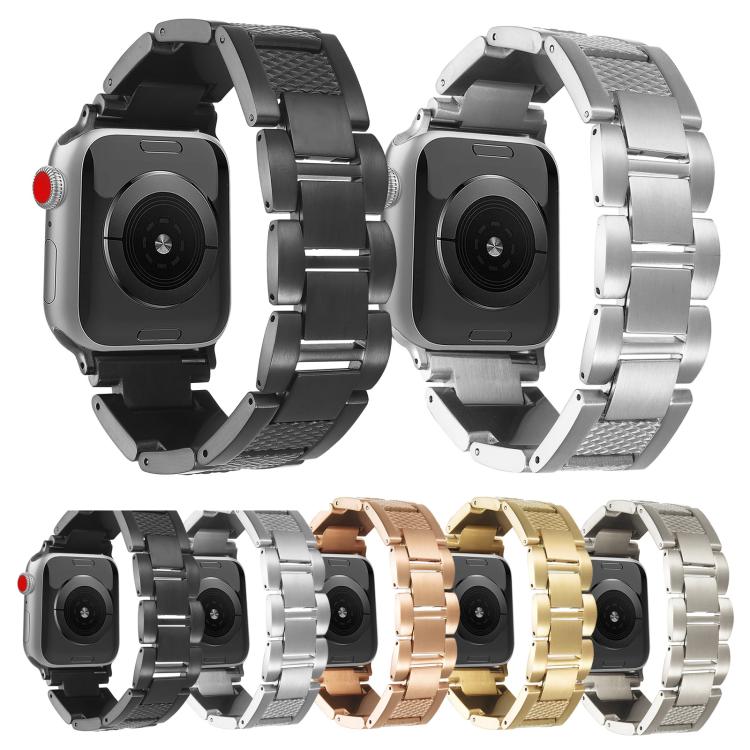 Cinturino per orologio in acciaio inossidabile Wave Thread a 3 perline, For Apple Watch 46mm / 49mm / 45mm / 44mm, For Apple Watch 42mm / 41mm / 40mm / 38mm