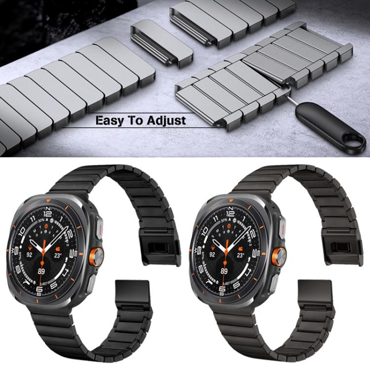 Cinturino per orologio in acciaio inossidabile con fibbia Norman Bamboo, For Samsung Galaxy Watch Ultra 47mm / Ultra 2025