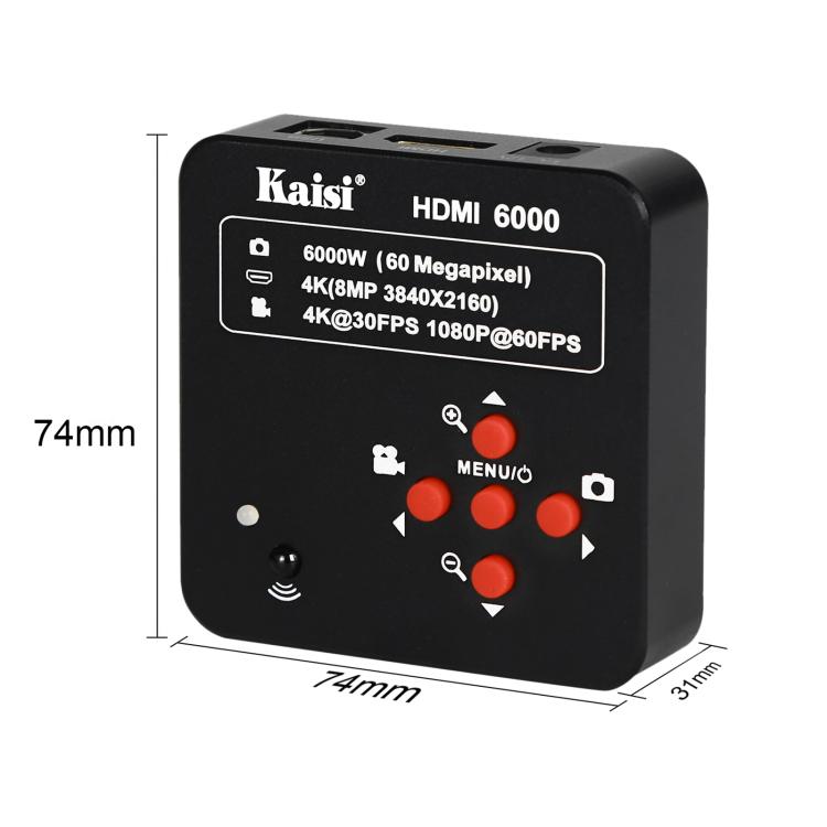 Kaisi HDMI 6000 HDMI / USB doppia interfaccia 60MP 4K Ultra HD microscopio telecamera industriale, US Plug, EU Plug