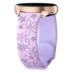 Cinturino per orologio in silicone con stampa Bauhinia bicolore, 20mm